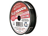 Soft Flex Soft Touch Premium Bead Stringing Wire in Black Onyx Color, Very Fine Diameter Appx 30ft