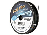 Soft Flex Bead Stringing Wire in Black Onyx, Appx .014" ​Fine Diameter, Appx 30f