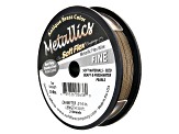 Soft Flex Bead Stringing Wire in Antiqued Brass Color, .014" Fine Diameter, Appx 30ft