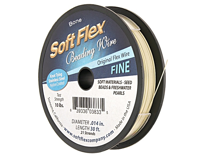 Soft Flex Beading Wire - .014 - Fine - Satin Silver Color - 30