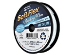 Soft Flex Bead Stringing Wire in White Quartz Color, Appx .019" Medium Diameter, Appx 30ft