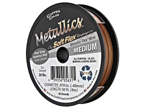Soft Flex Bead Stringing Wire in Copper Color, Appx .019" Medium Diameter, Appx 30ft