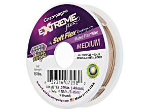 Soft Flex Extreme Bead Stringing Wire in Champagne Color, Appx .019" Medium Diameter, Appx 10ft