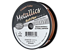 Soft Flex Beading Wire in Copper Color, Appx .024" Heavy Diameter, Appx 30ft