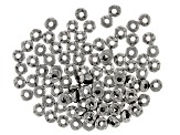 Nugget Large Hole Spacer Bead Appx 7mm in Antiqued Pewter Tone Appx 100 Pieces