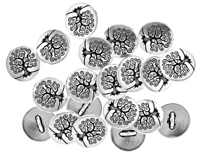 Antiqued Silver Tone Tree of Life Button Appx 20 Pieces