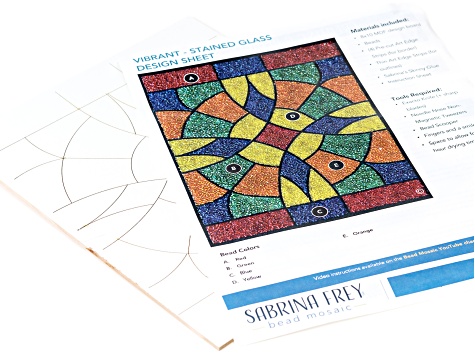 Primary Colors Stained Glass Bead Mosaic Art Kit - TUA002B | JTV.com