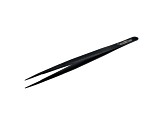 6 1/4 inch Fine Tip Stainless Steel Gemstone Tweezers With Black Finish