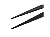 6 1/4 inch Large Tip Stainless Steel Gemstone Tweezers With Black Finish