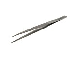 6 1/4 inch Large Tip Titanium Gemstone Tweezers With Silver Tone Finish