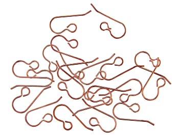 Picture of Vintaj French Ear Wires in Rose Gold Tone Over Brass Appx 20x10mm Appx 20 Pieces