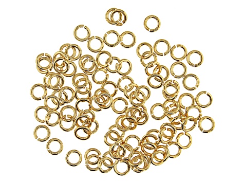 Vintaj 19 Gauge Jump Rings in 10k Gold Over Brass Appx 4mm Appx 100 Pieces