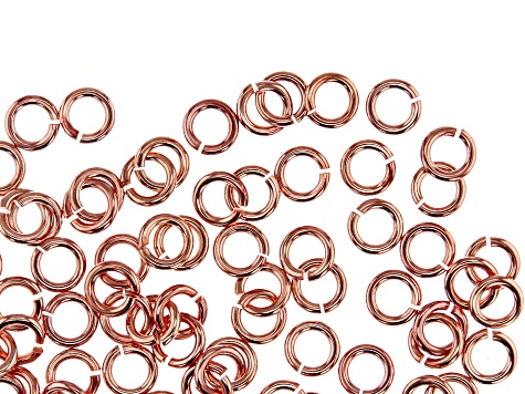 Vintaj 19 Gauge Jump Rings in Rose Gold Tone Over Brass Appx 4mm Appx 100 Pieces