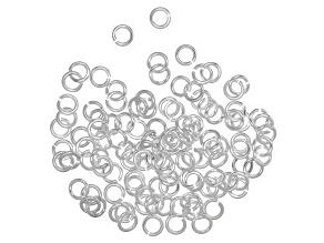 Vintaj 19 Gauge Jump Rings in Sterling Silver Over Brass Appx 4mm Appx 115 Pieces