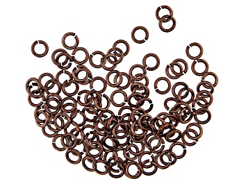 Picture of Vintaj 19 Gauge Jump Rings in Antiqued Copper Over Brass Appx 4mm Appx 115 Pieces