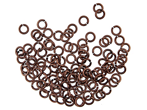 Vintaj 19 Gauge Jump Rings in Antiqued Copper Over Brass Appx 4mm Appx 115 Pieces