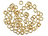 Vintaj 18 Gauge Jump Rings in 10k Gold Over Brass Appx 5mm Appx 80 Pieces