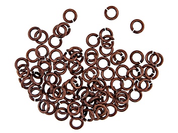 Picture of Vintaj 18 Gauge Jump Rings in Antiqued Copper Over Brass Appx 5mm Appx 90 Pieces
