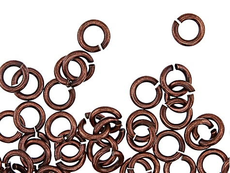 Vintaj 18 Gauge Jump Rings in Antiqued Copper Over Brass Appx 5mm Appx 90 Pieces