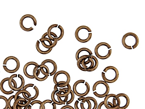 Vintaj 18 Gauge Jump Rings in Antiqued Bronze Over Brass Appx 5mm Appx 90 Pieces