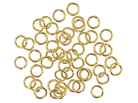 Vintaj 16 Gauge Jump Rings in 10k Gold Over Brass Appx 7mm Appx 50 Pieces