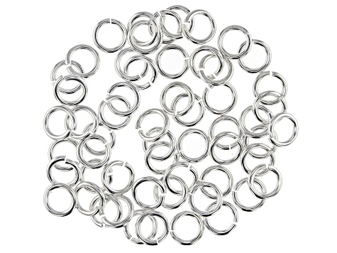 Vintaj 16 Gauge Jump Rings in Sterling Silver Over Brass Appx 7mm Appx 56 Pieces