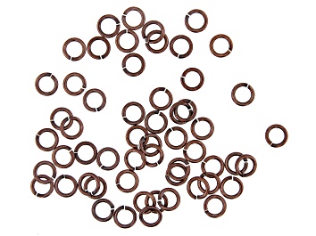 Picture of Vintaj 16 Gauge Jump Rings in Antiqued Copper Over Brass Appx 7mm Appx 56 Pieces