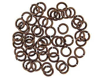 Picture of Vintaj 16 Gauge Jump Rings in Antiqued Bronze Over Brass Appx 7mm Appx 56 Pieces