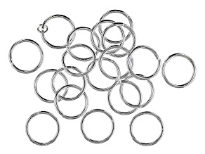 Vintaj 15 Gauge Jump Rings in Sterling Silver Over Brass Appx 15mm Appx 20 Pieces