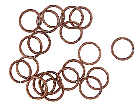 Vintaj 15 Gauge Jump Rings in Antiqued Copper Over Brass Appx 15mm Appx 20 Pieces