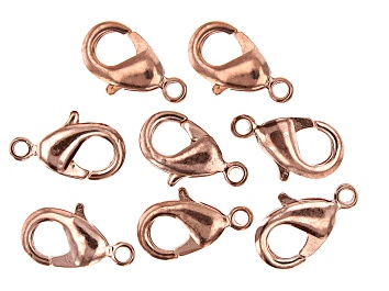 Picture of Vintaj Lobster Style Clasp in Rose Gold Tone Over Brass Appx 9mm Appx 8 Pieces