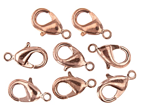 Vintaj Lobster Style Clasp in Rose Gold Tone Over Brass Appx 9mm Appx 8 Pieces