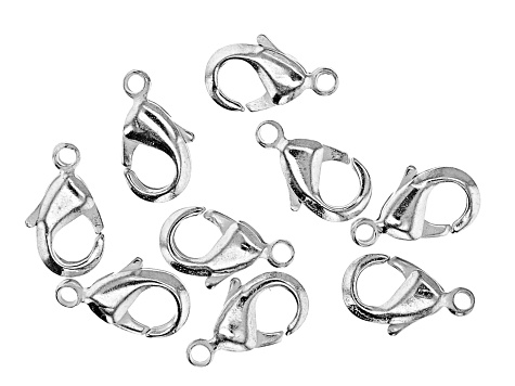 Vintaj Lobster Style Clasp in Sterling Silver Over Brass Appx 9mm Appx 9 Pieces