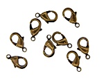 Vintaj Lobster Style Clasp in Antiqued Bronze Over Brass Appx 9mm Appx 9 Pieces