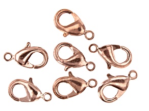 Vintaj Lobster Style Clasp in Rose Gold Tone Over Brass Appx 12mm Appx 7 Pieces