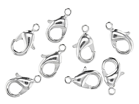 Vintaj Lobster Style Clasp in Sterling Silver Over Brass Appx 12mm Appx 8 Pieces