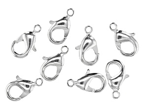 Vintaj Lobster Style Clasp in Sterling Silver Over Brass Appx 12mm Appx 8 Pieces