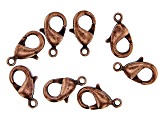Vintaj Lobster Style Clasp in Antiqued Copper Over Brass Appx 12mm Appx 8 Pieces