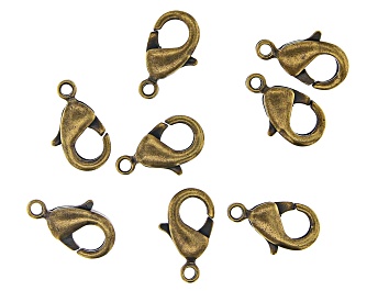 Picture of Vintaj Lobster Style Clasp in Antiqued Bronze Over Brass Appx 12mm Appx 8 Pieces