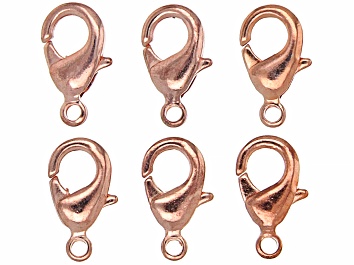Picture of Vintaj Lobster Style Clasp in Rose Gold Tone Over Brass Appx 15mm Appx 6 Pieces