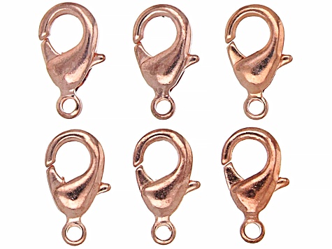 Vintaj Lobster Style Clasp in Rose Gold Tone Over Brass Appx 15mm Appx 6 Pieces