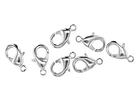 Vintaj Lobster Style Clasp in Sterling Silver Over Brass Appx 15mm Appx 7 Pieces