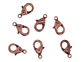 Picture of Vintaj Lobster Style Clasp in Antiqued Copper Over Brass Appx 15mm Appx 7 Pieces
