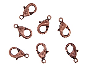 Vintaj Lobster Style Clasp in Antiqued Copper Over Brass Appx 15mm Appx 7 Pieces