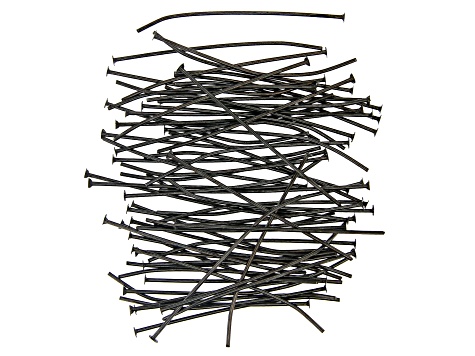 Vintaj Head Pins in Black Hematite Tone Over Brass Appx 1.5" in length Appx 70 Pieces