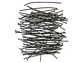 Vintaj Head Pins in Black Hematite Tone Over Brass Appx 1.5" in length Appx 70 Pieces
