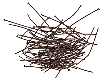 Picture of Vintaj Head Pins in Antiqued Copper Over Brass Appx 1.5" in length Appx 70 Pieces