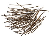Vintaj Head Pins in Antiqued Bronze Over Brass Appx 1.5" in length Appx 70 Pieces