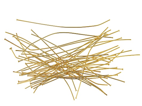 Vintaj Head Pins in 10k Gold Over Brass Appx 3" in length Appx 40 Pieces