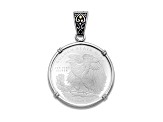 Silver Treasures by Samuel B. Silver/18k Gold Accent 1/4 oz Walking Liberty Round Pendant
